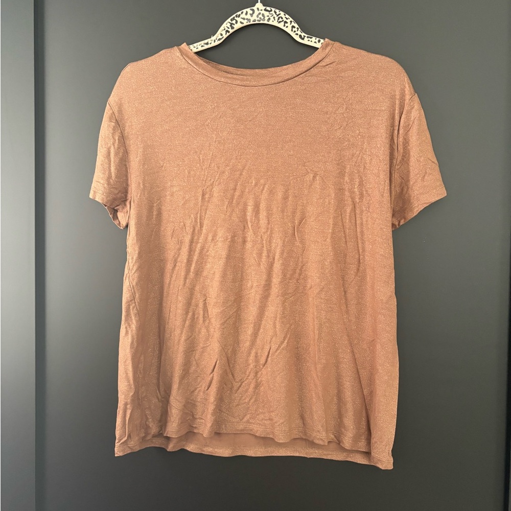 Casual Brown with Gold Sparkle T-Shirt